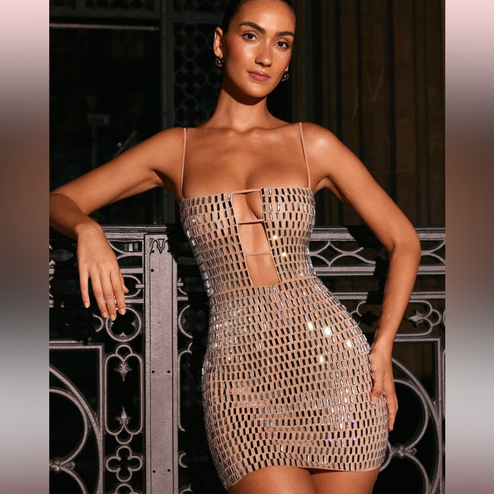 Elegant Silver Mini Dress